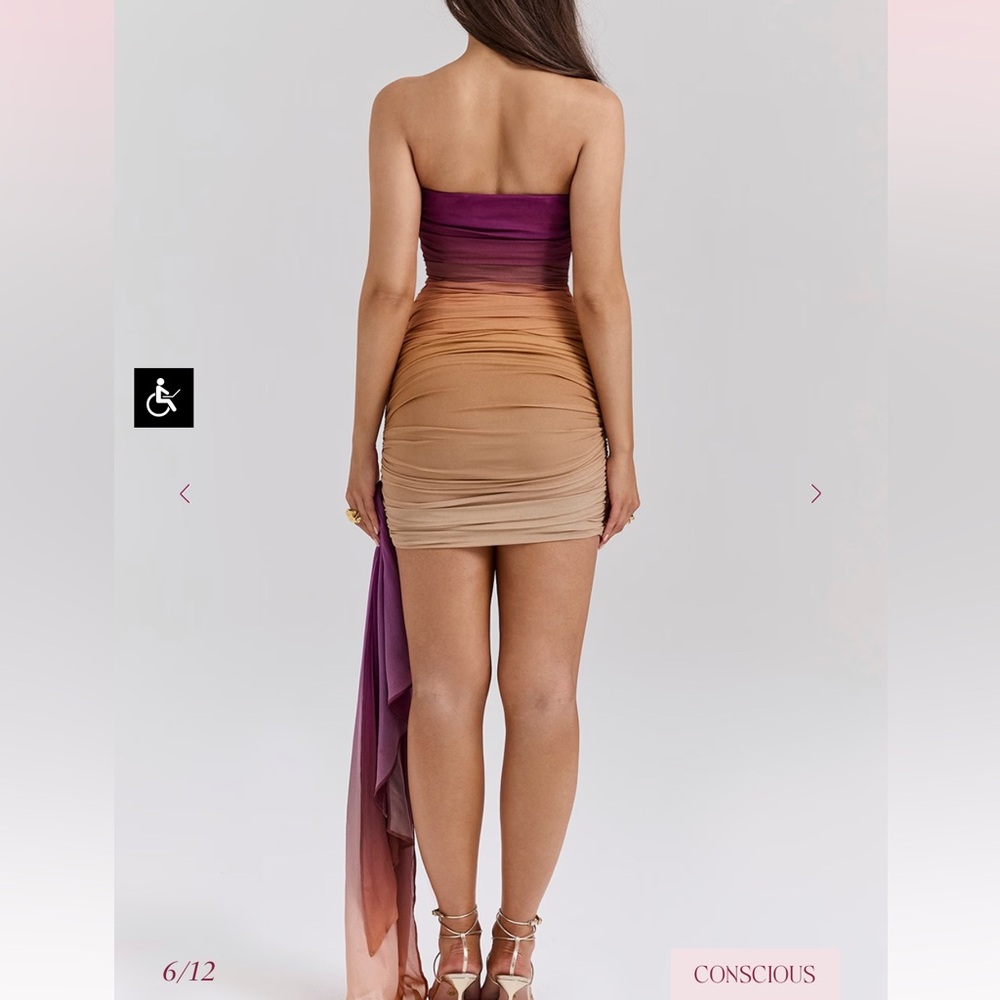 House of CB Purple and Orange Ombre Mini Dress - Picture 3 of 6